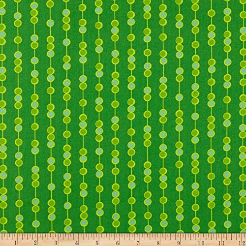 Benartex Contempo Free Motion Fantasy On A String , Green Fabric by the Yard