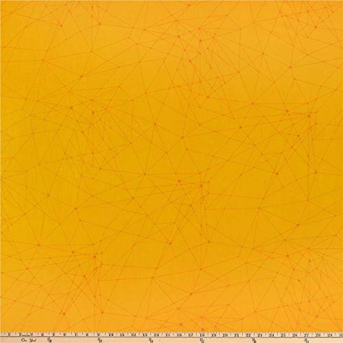 Andover Redux String Theory Tangerine Fabric Fabric by the Yard