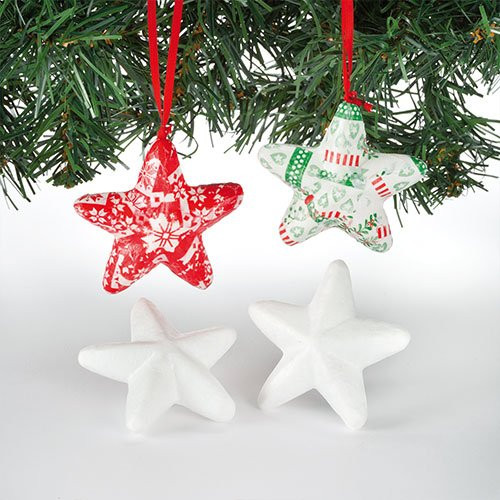 Baker Ross 3D Polystyrene Stars for Children to Decroate and Personalise (Pack of 15) Baker Ross 3D Polystyrene Stars for Children to Decroate and Personalise (Pack of 15)