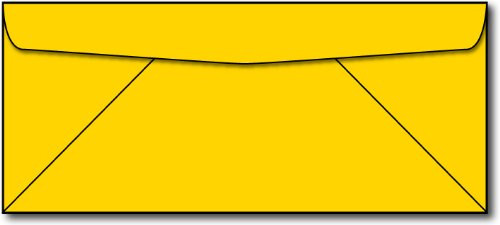 Bright Yellow #10 Business Envelopes - 100 Envelopes - Desktop Publishing Supplies Brand Envelopes