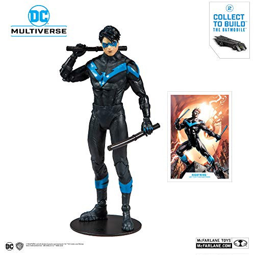 McFarlane Toys DC Multiverse Nightwing: Better Than Batman Action Figure with Build-A Rebirth Batmobile (Piece 2), Multicolor McFarlane Toys DC Multiverse Nightwing: Better Than Batman Action Figure with Build-A Rebirth Batmobile (Piece 2), Multicolor