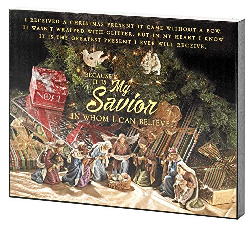 Dicksons My Savior in Whom I Believe Goldtone Green 8 x 10 MDF Decorative Wall Sign Dicksons My Savior in Whom I Believe Goldtone Green 8 x 10 MDF Decorative Wall Sign