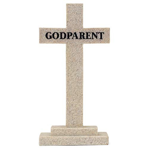 Dicksons Godparent, So Very Grateful Textured Stone Resin Tabletop Cross Figurine