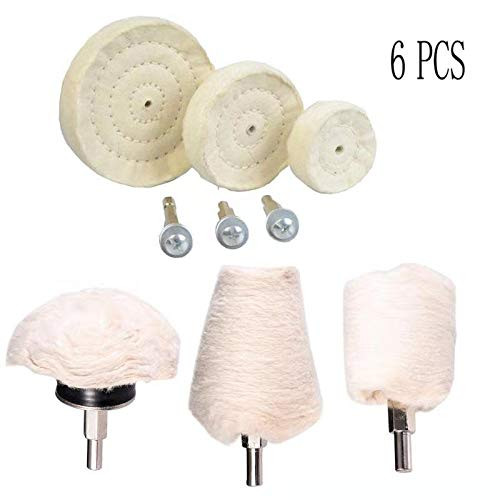 Buffing Polishing Wheel For Drill - White Polishing Wheel Cone/Column/Mushroom/T shape 2/3/4 inch Wheel Grinding Head With 1/4'' Handle For Manifold/aluminum/stainless steel/chrome,6Pcs Buffing Polishing Wheel For Drill - White Polishing Wheel Cone/Column/Mushroom/T shape 2/3/4 inch Wheel Grinding Head With 1/4'' Handle For Manifold/aluminum/stainless steel/chrome,6Pcs