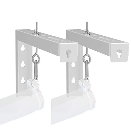 Universal Projector Screen L-Bracket Wall Hanging Mount 12 Adjustable Extension with Hook Manual, Spectrum and Perfect Screen Placement up to 80lbs/36kg (PSM001XL-W) by WALI, White