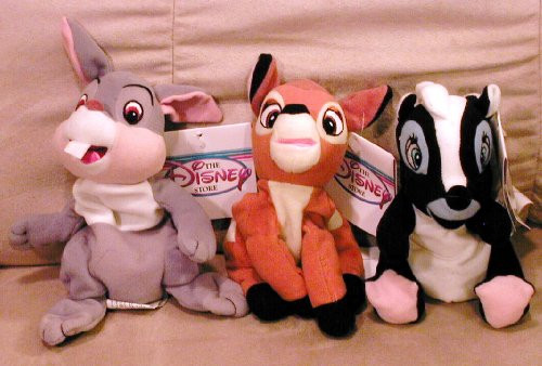 Disney's Bambi, Thumper and Flower the Skunk