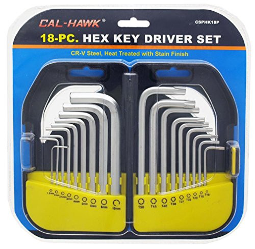 Cal Hawk Tools CSPHK18P Hex Key Driver Set