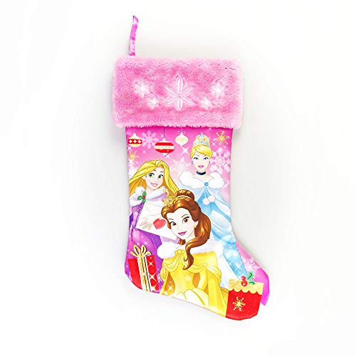 Disney Princess Satin Christmas Stocking, 20", Multi-Color Disney Princess Satin Christmas Stocking, 20", Multi-Color