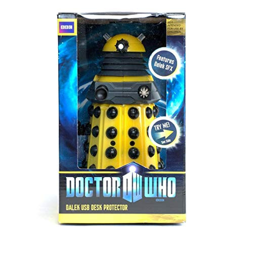Doctor Who Dalek - Yellow USB Patrol Figure- Motion Detectors, Lights, SFX- Exterminate Desk Thieves