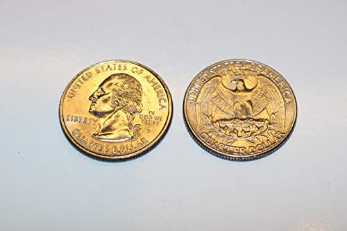 Pair of Real Double Sided Quarters 1 Two Headed and 1 Two Tailed Coin - 1 x Double Headed Quarter + 1 x Double Tailed Quarter by QUICK PICK MAGIC