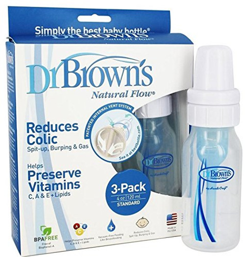 Dr. Brown's Original Bottle, 4 Ounce, 3-Pack