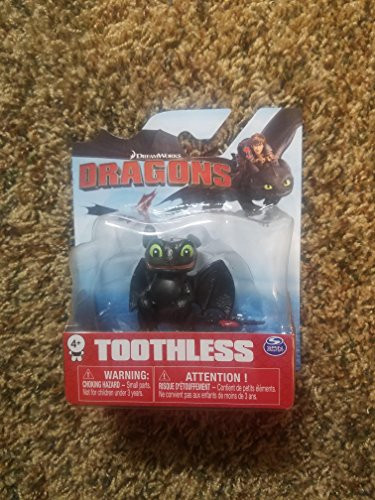 Dreamworks Dragons Toothless (Sitting and Smiling) Mini Figure 2 Inches