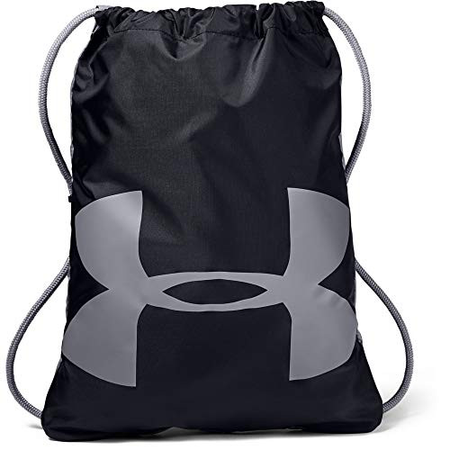 Under Armour Ozsee Sackpack, Black (001)/Steel, One Size Fits All