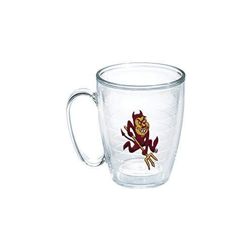 Tervis 1048743 Arizona State Sparky Emblem Individual Mug, 16 oz, Clear