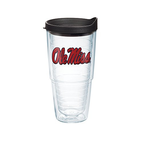 Tervis 1042255 Mississippi University Emblem Individual Tumbler with Black lid, 24 oz, Clear Tervis 1042255 Mississippi University Emblem Individual Tumbler with Black lid, 24 oz, Clear