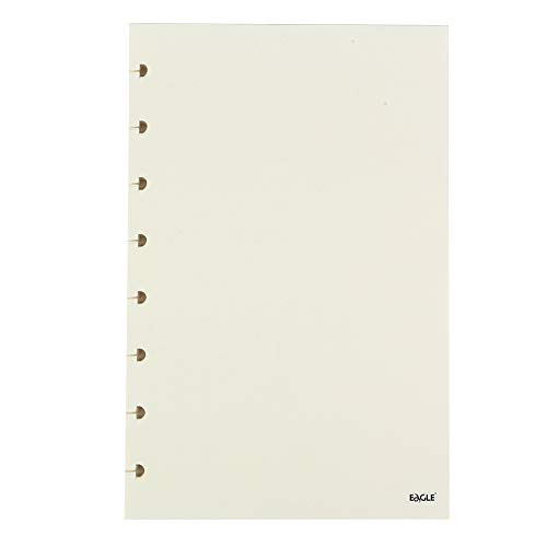 Eagle Discbound Refill Paper, Filler Paper for Junior-Sized Discbound Notebooks, Arc Notebooks, 8-hole Punched, 60 Sheets, 8.5 x 5.5-Inch(Blank)