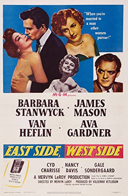 Posterazzi East West Side Us Art Top from Left: Ava Gardner James Mason CYD Charisse Barbara Stanwyck Van Heflin 1949 Movie Masterprint Poster Print (11 x 17) Posterazzi East West Side Us Art Top from Left: Ava Gardner James Mason CYD Charisse Barbara Stanwyck Van Heflin 1949 Movie Masterprint Poster Print (11 x 17)