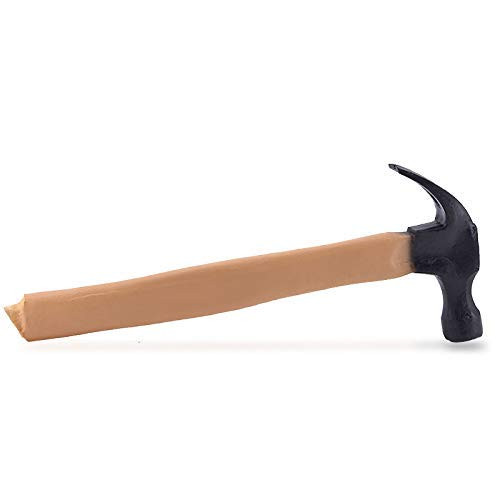 Blue-ther The Super Latex Rubber Fake Hammer Trick Crazy Hammer Magic Tricks Appearing Vanishing Magic Stage Gimmick Accessories Comedy Stress Toys