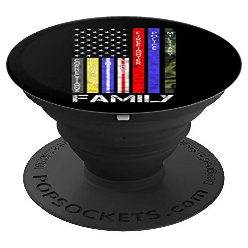 Family USA Flag Thin Line Military Police Nurse EMS Dispatch