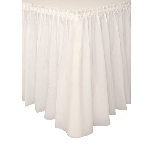 Ivory Plastic Table Skirt, 29" x 14ft.