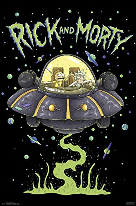 Trends International Rick And Morty - Ship Wall Poster, 22.375" x 34", Unframed Version Trends International Rick And Morty - Ship Wall Poster, 22.375" x 34", Unframed Version