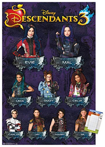 Trends International Descendants 3-Grid Mount Bundle Wall Poster, 22.375" x 34", Multi