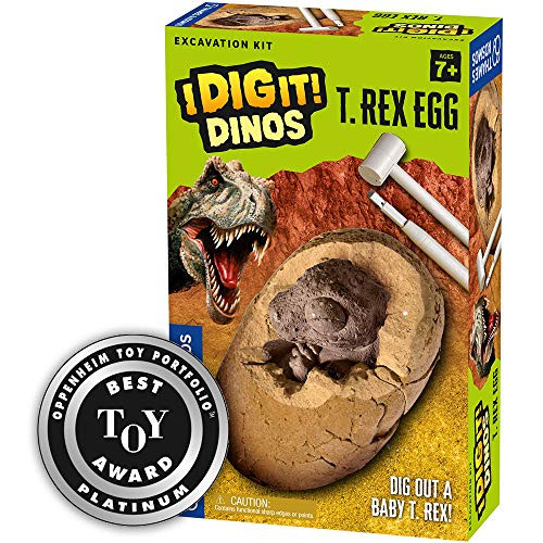 Thames & Kosmos I Dig It Dinos - T. Rex Egg Excavation | Science Experiment Kit | Excavate A Giant Dinosaur Egg | Paleontology | 2018 Oppenheim Toy Portfolio Platinum Award Winner | Dinosaur Toy