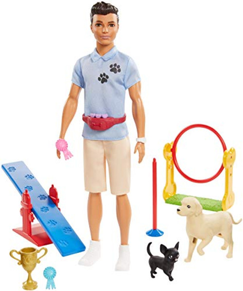 Barbie Ken Dog Trainer Playset with Doll and Accessories