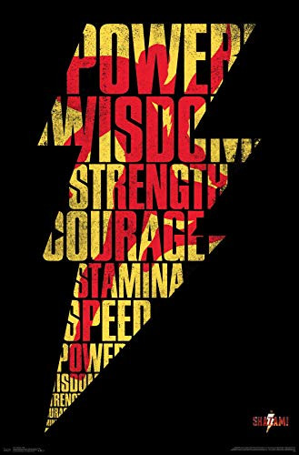 Trends International DC Comics Movie - Shazam - Bolt Wall Poster, 14.725" x 22.375", Multi