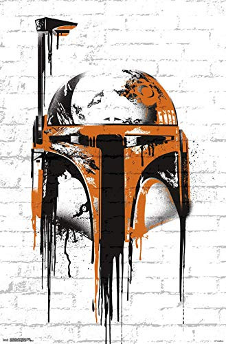 Trends International Star Wars: Saga - Boba Fett Black and Orange Wall Poster, 22.375" x 34", Premium Unframed