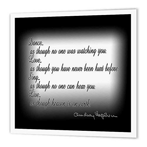3dRose ht_171874_1 Famous Quote, Black and White-Iron on Heat Transfer Paper for White Material, 8 by 8-Inch