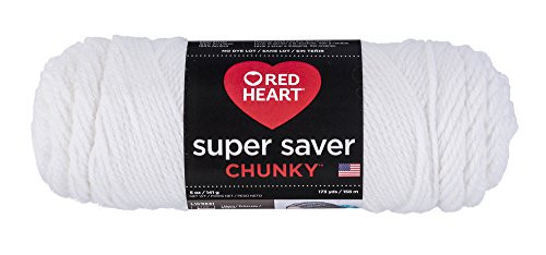 Red Heart Super Saver Chunky, White Yarn