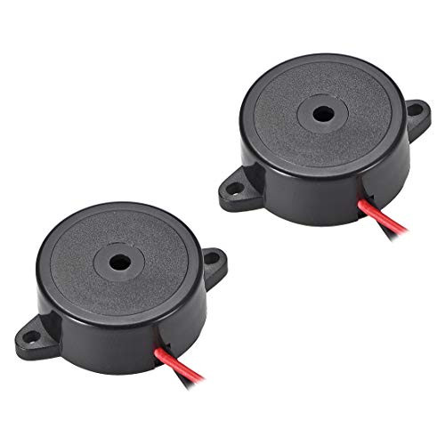 uxcell 2 Pcs DC 3-24V Active Electronic Buzzer Alarm Sounder Continuous Sound Beep Speaker