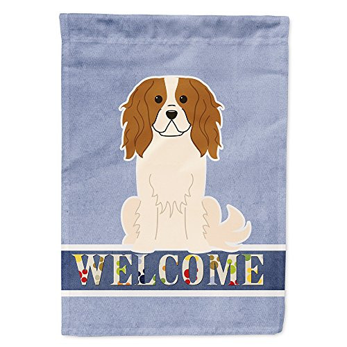 Caroline's Treasures BB5639GF Cavalier Spaniel Welcome Flag Garden Size, Small, Multicolor
