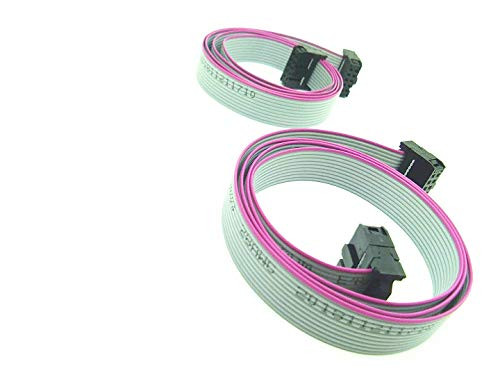 XLY IDC Connector Flat Ribbon Cable, Female to Female, 2 Row, 10 Pins, 70cm, 2.54 mm Pitch