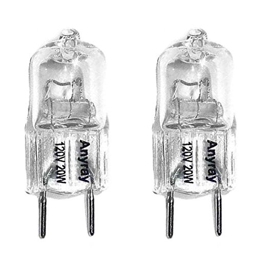 (2)-Bulbs Anyray Replacement for 120V 20-Watt for GE Microwave WB25X10019 20W Halogen light