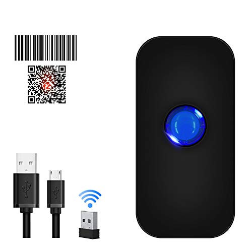 Bluetooth 2D Wireless Barcode Scanner,Symcode 3-in-1 USB Wired & 2.4G Wireless & Bluetooth 4.1 1D QR Image Bar Code Reader Scanner