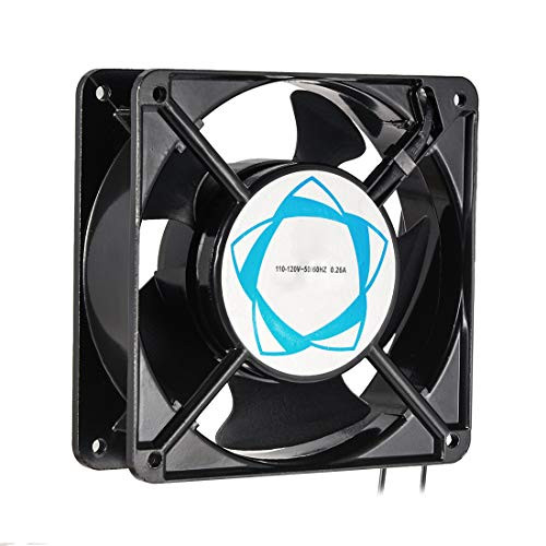 uxcell Cooling Fan 120mm x 120mm x 38mm DP100A AC 110/120V 0.26A Dual Ball Bearings