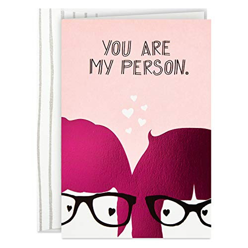 Hallmark Good Mail Valentines Day Card, Anniversary Card, or Love Card for Significant Other (You are My Person)