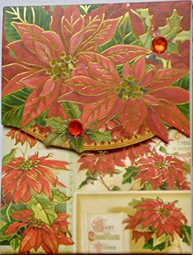 Punch Studio 75-Sheet Pocket Notepad - Poinsettias