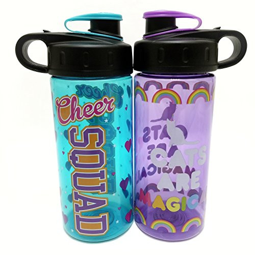 Cool Gear Cheers Squad & Cats Are Magical Water Bottles 16 OZ BPA Free Cool Gear Cheers Squad & Cats Are Magical Water Bottles 16 OZ BPA Free