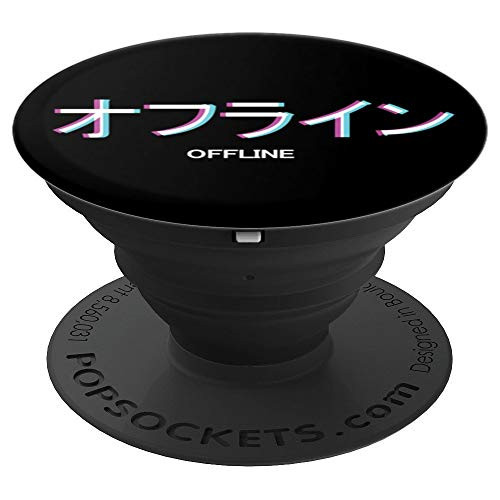 OFFLINE Kanji Lettering Aesthetic Vaporwave PopSockets Grip and Stand for Phones and Tablets OFFLINE Kanji Lettering Aesthetic Vaporwave PopSockets Grip and Stand for Phones and Tablets
