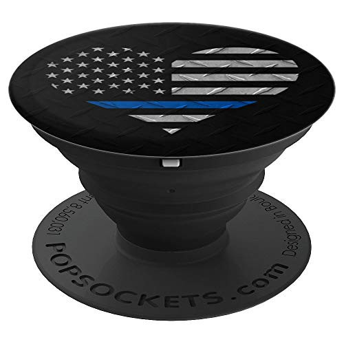 Thin Blue Line Heart Police Officer Department US Flag PopS PopSockets Grip and Stand for Phones and Tablets Thin Blue Line Heart Police Officer Department US Flag PopS PopSockets Grip and Stand for Phones and Tablets