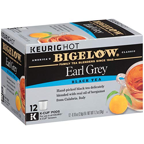 Bigelow Earl Grey Black Tea Keurig K-Cups, Box of 12 Cups (Pack of 6), 72 Tea Bags Total , Single Serve Portion Premium Tea in Pods, Compatible with Keurig and other K Cup Coffee and Tea Brewers