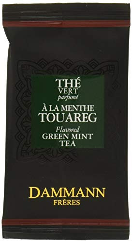 Dammann Freres Sachets, Vert Au Menthe Tea Bags, Premium Gourmet French Mint Green Tea, Individually Wrapped, 24 Count (Single Pack)