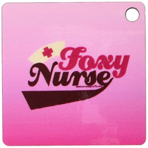 3dRose Foxy Nurse - Key Chains, 2.25 x 4.5 inches, set of 2 (kc_11921_1)