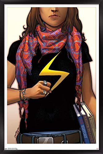 Trends International Comics Ms. Marvel #1 Wall Poster, 22.375" x 34", Black Framed Version