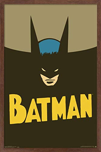 Trends International DC Comics - Batman - Vintage Wall Poster, 14.725" x 22.375", Mahogany Framed Version