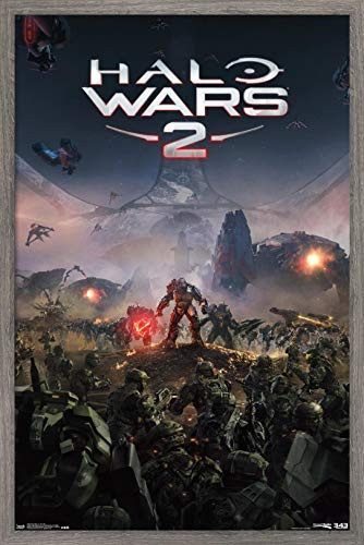 Trends International Halo Wars 2-Key Art Wall Poster, 22.375" x 34", Barnwood Framed Version