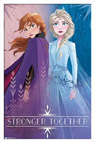 Trends International Disney Frozen 2 - Sisters Wall Poster, 22.375" x 34", White Framed Version